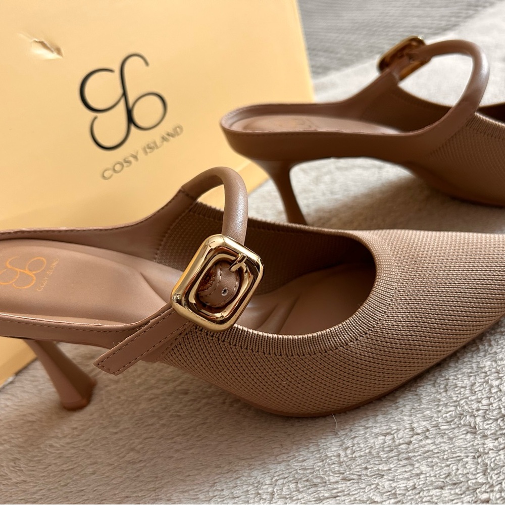 Tan Heeled Sandals